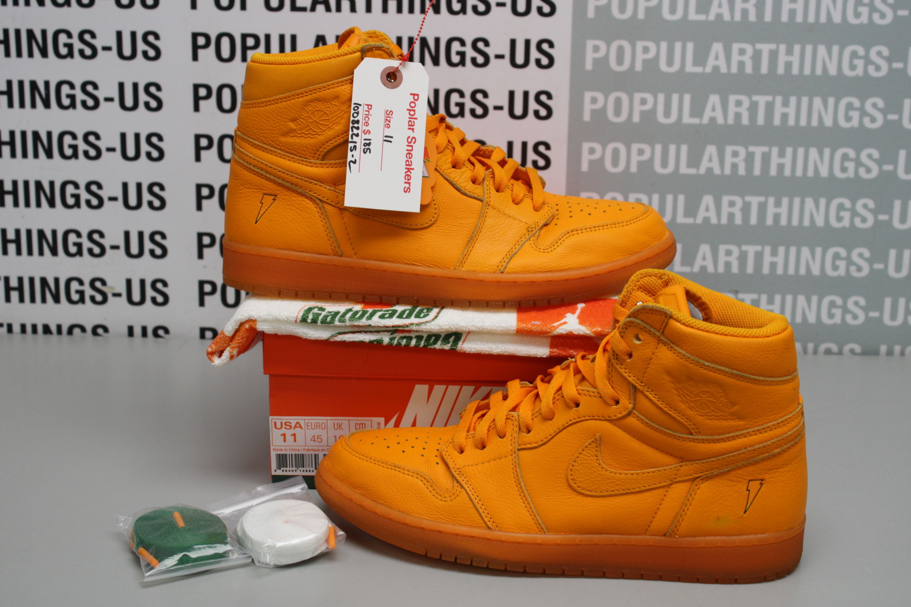 image of Air Jordan 1 Retro High OG Orange Peel Gatorade Size 11 Shoes, Men's