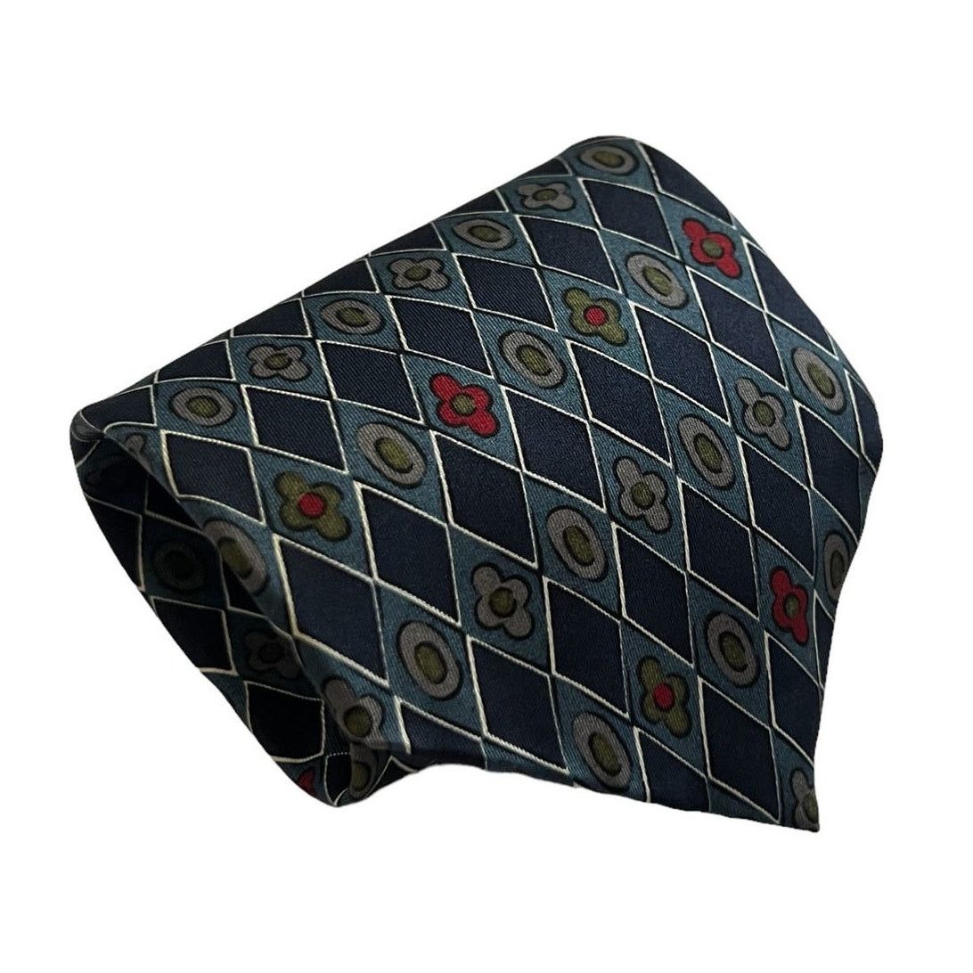 Givenchy Vintage Givenchy Monsieur Diamond Geometric Pattern Silk Tie Size ONE SIZE - 2 Thumbnail