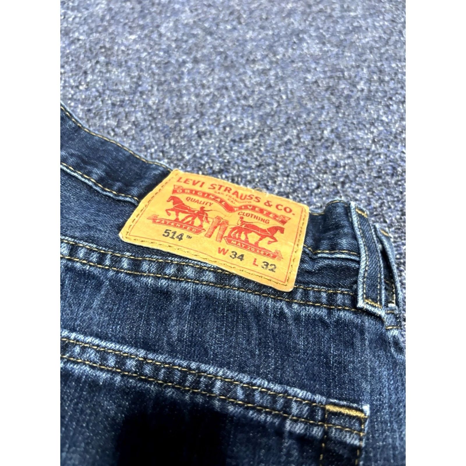 Levi's Levi's 514 Jeans Mens 34x32 Blue Denim Dark Wash Casual Pants 90s USA Logo Size US 34 / EU 50 - 5 Thumbnail