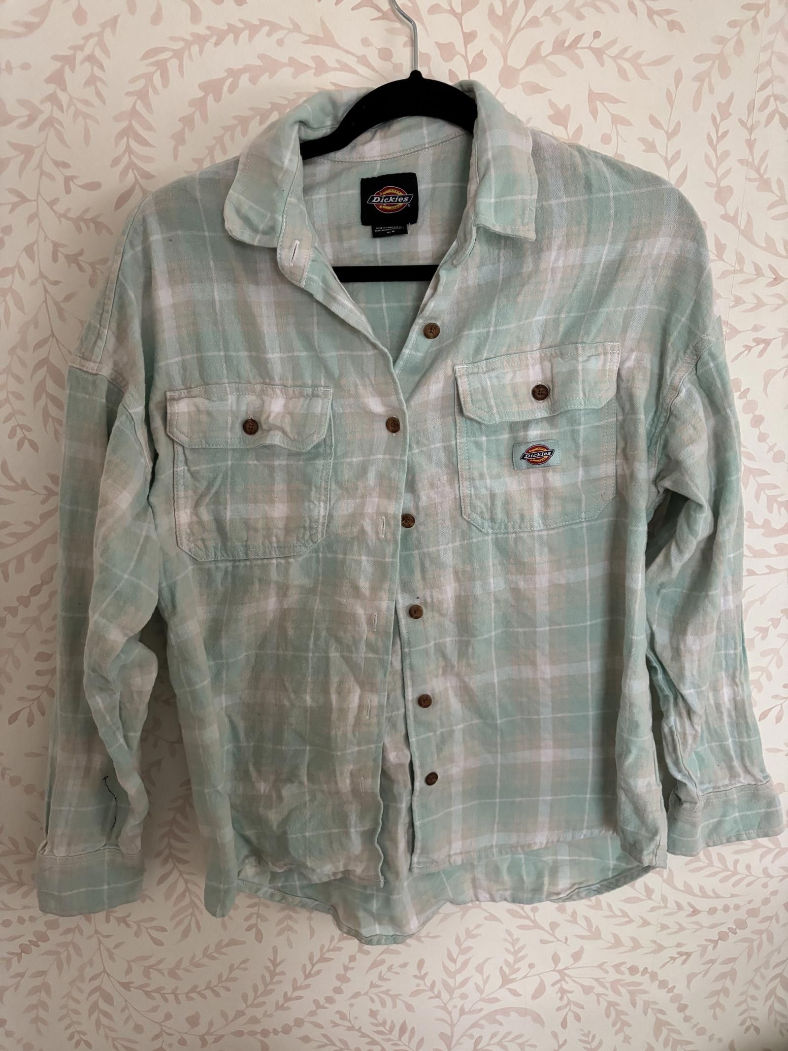 Dickies NEW Dickies Mint Green Plaid Button-Up Shirt Size M / US 6-8 / IT 42-44 - 1 Thumbnail