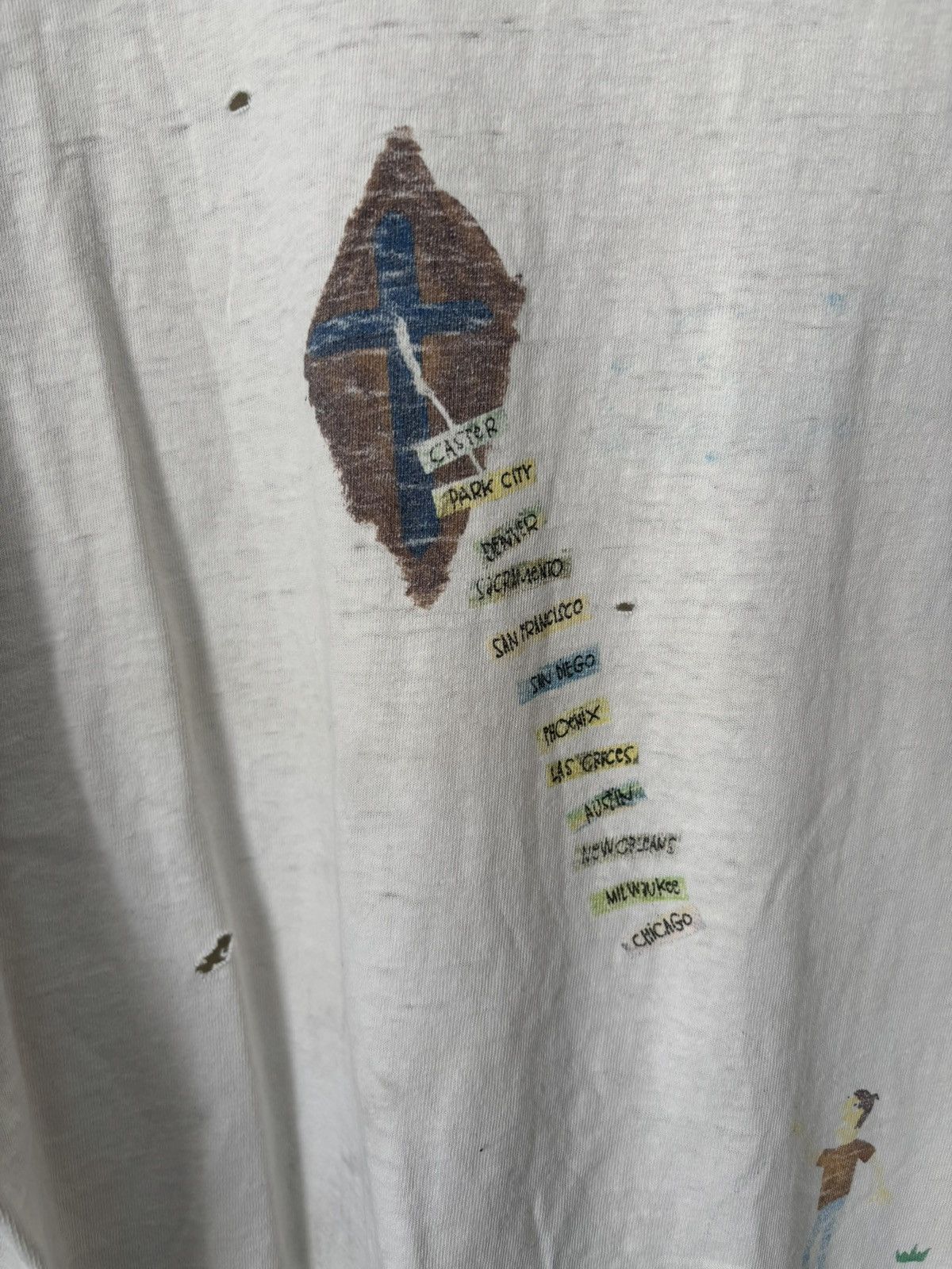 Vintage Rare Vintage 1995 Pearl Jam Mr.Point Vitalogy Tour Tee Size US L / EU 52-54 / 3 - 12 Thumbnail