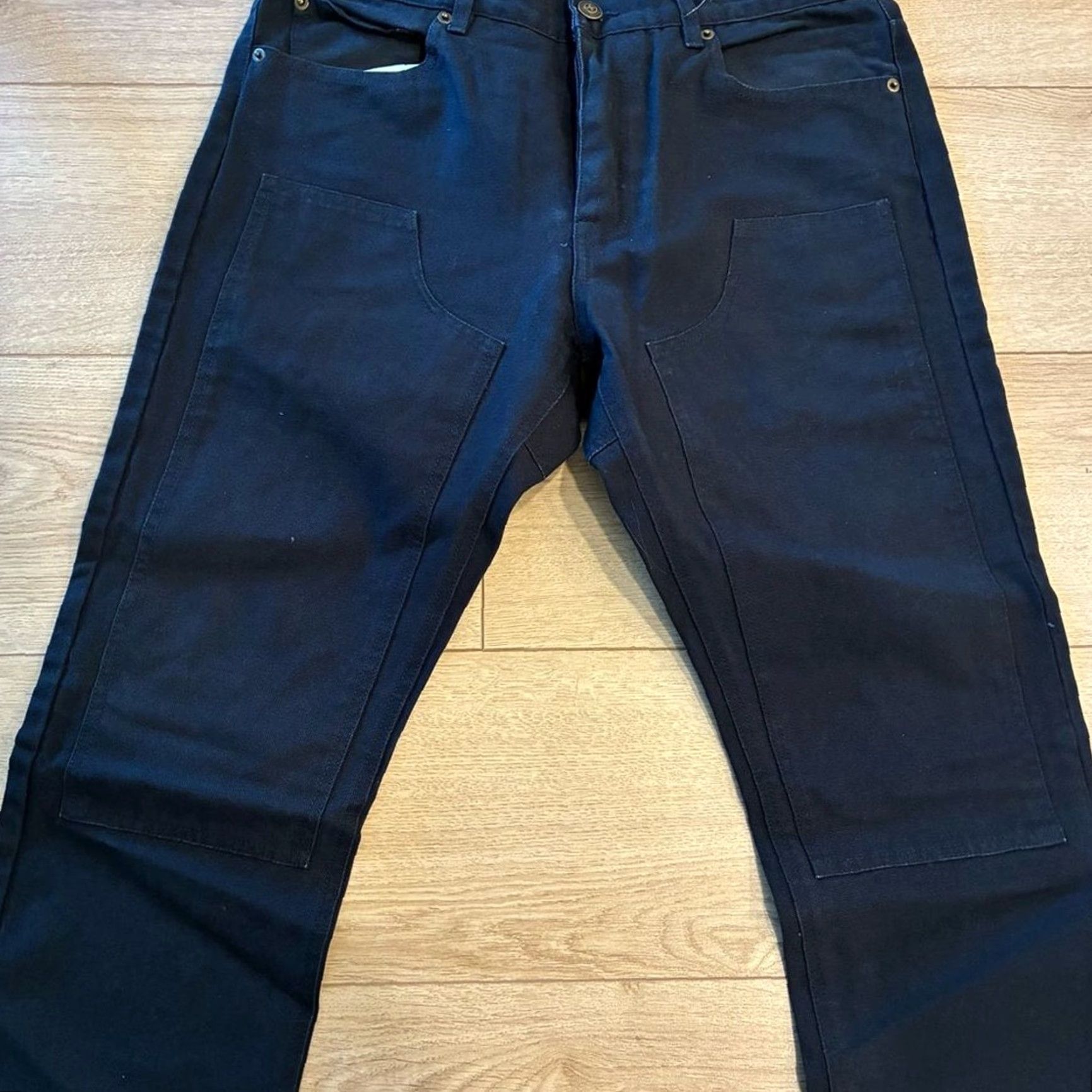 Doublet BEST MADE CO. Men’s Canvas Field Pant Navy Double Knee Button Fly 32 Carpenter Regular 33in Inseam Men Size US 32 / EU 48 - 3 Thumbnail