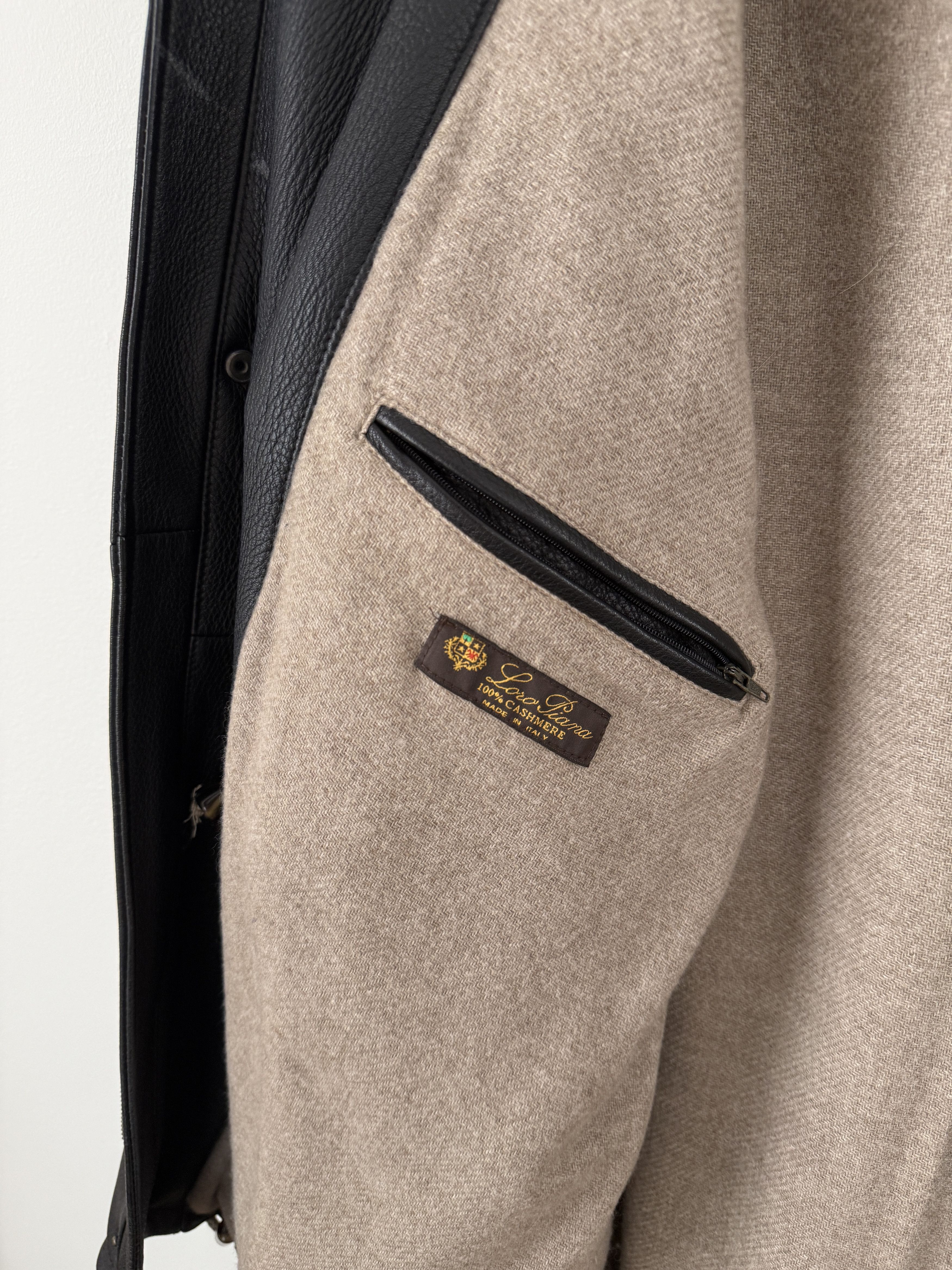 Loro Piana Leather Cashmere Lined Jacket Size US XXL / EU 58 / 5 - 14 Thumbnail