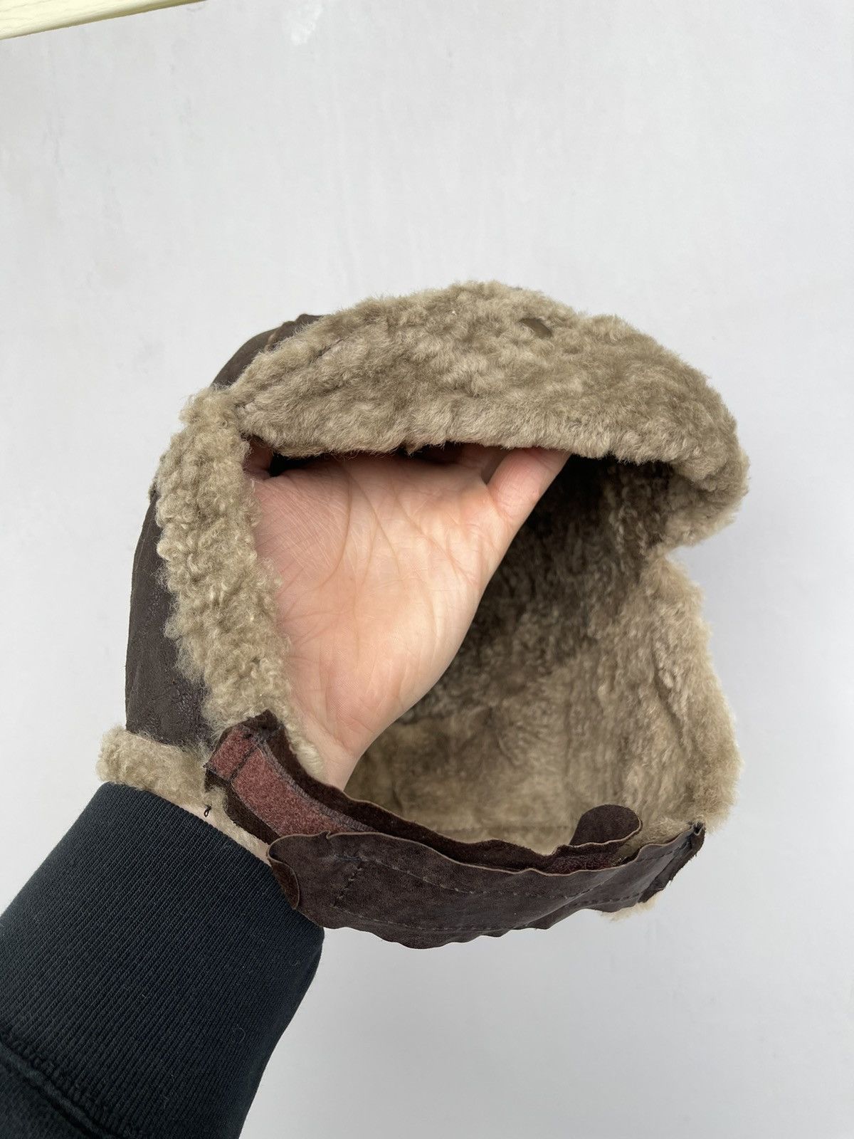 Vintage 1980s USHANKA Y2K FLYER'S LEATHER TRAPPER HAT WITH SHEARLING Size ONE SIZE - 12 Thumbnail