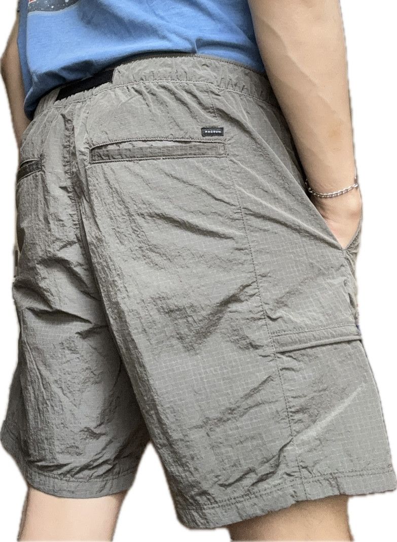 Pacsun PacSun Gray Nylon Shorts Size US 33 - 2 Thumbnail