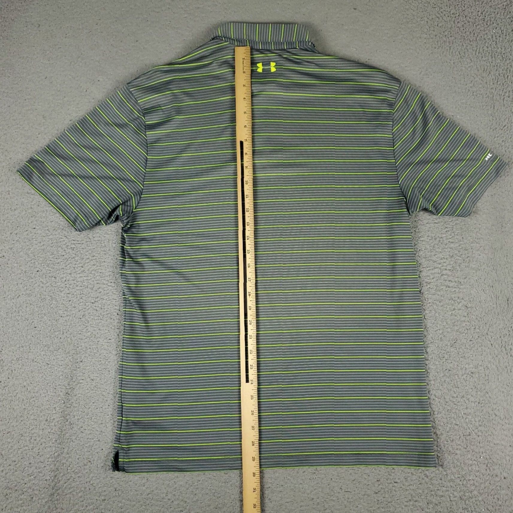 Under Armour Under Armour Polo Shirt Mens L Gray Striped Polo Short Sleeve Golf Casual Shirt Size US L / EU 52-54 / 3 - 6 Thumbnail
