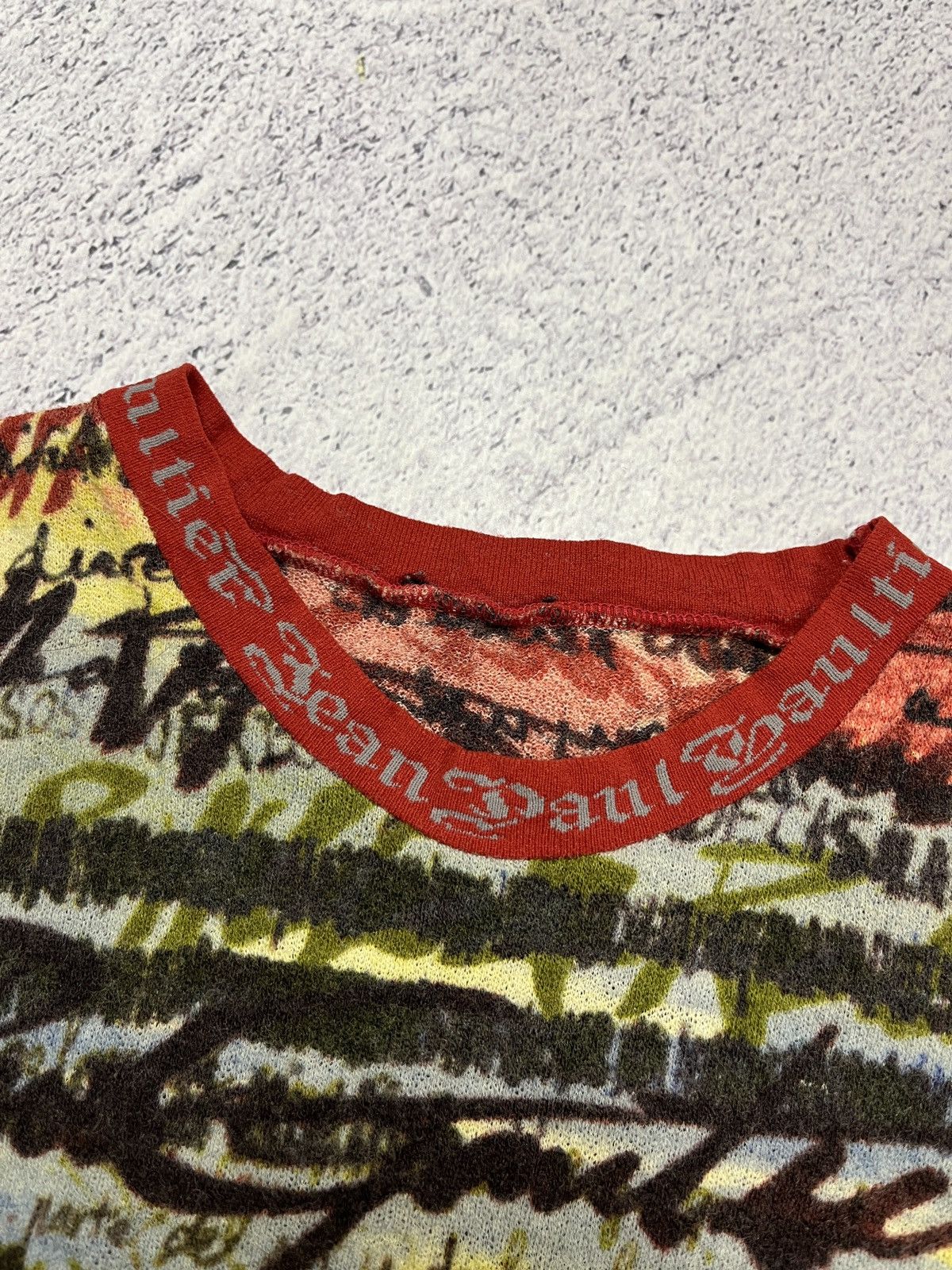 FUZZI Jean Paul Gaultier Script Calligraphy Long Sleeve Mesh Top Size M / US 6-8 / IT 42-44 - 11 Thumbnail