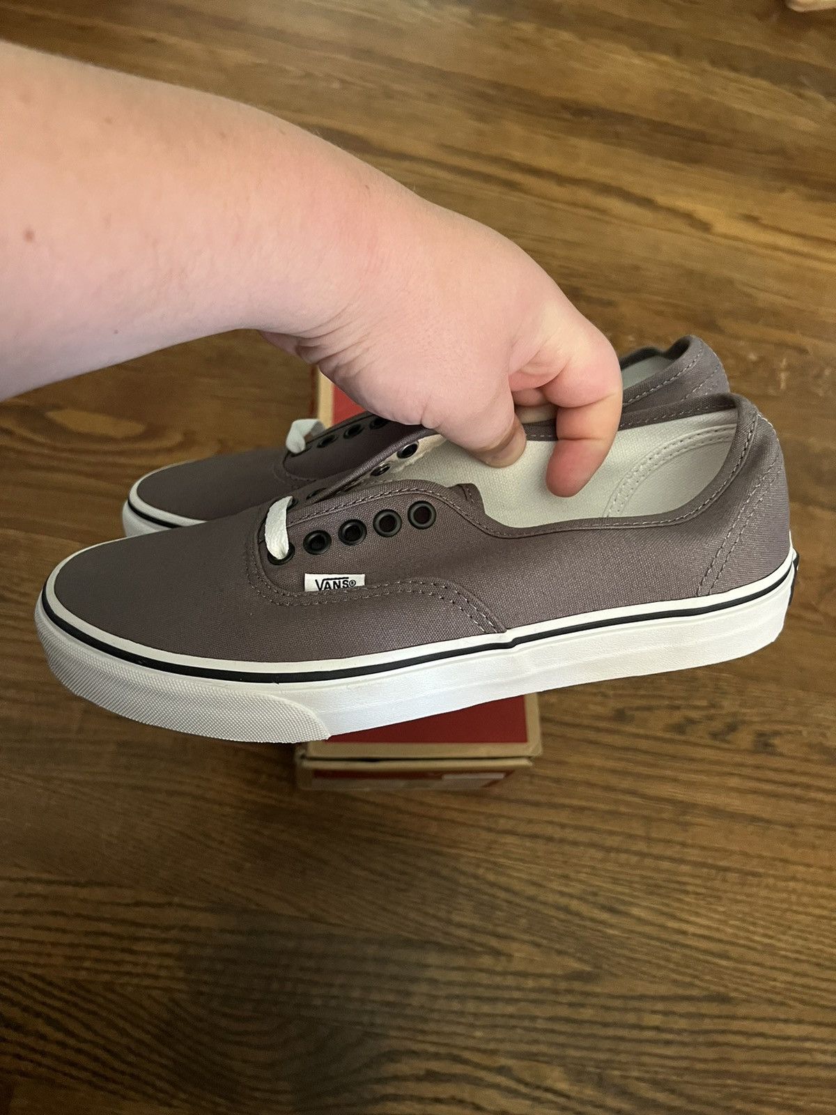Vans VANS Authentic Grey White Canvas Skate Sneaker Mens 8.5 Size US 8.5 / EU 41-42 - 6 Thumbnail