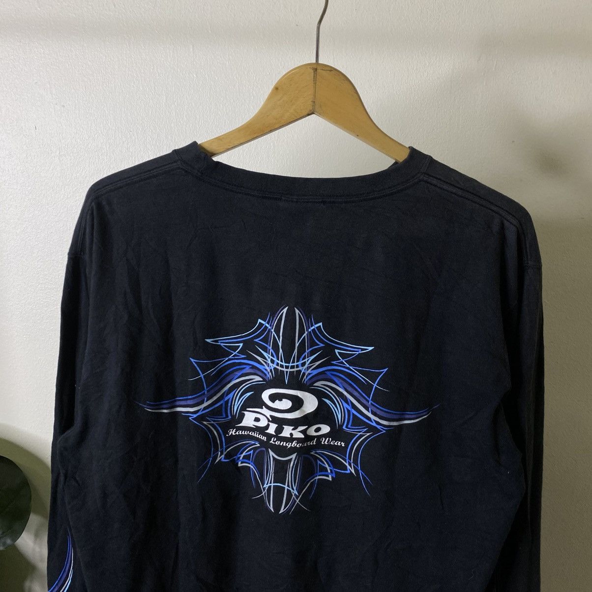 Vintage 1990s Piko Surf Nice Sleeves Detailing LS T Shirt Surfing Size US L / EU 52-54 / 3 - 2 Thumbnail