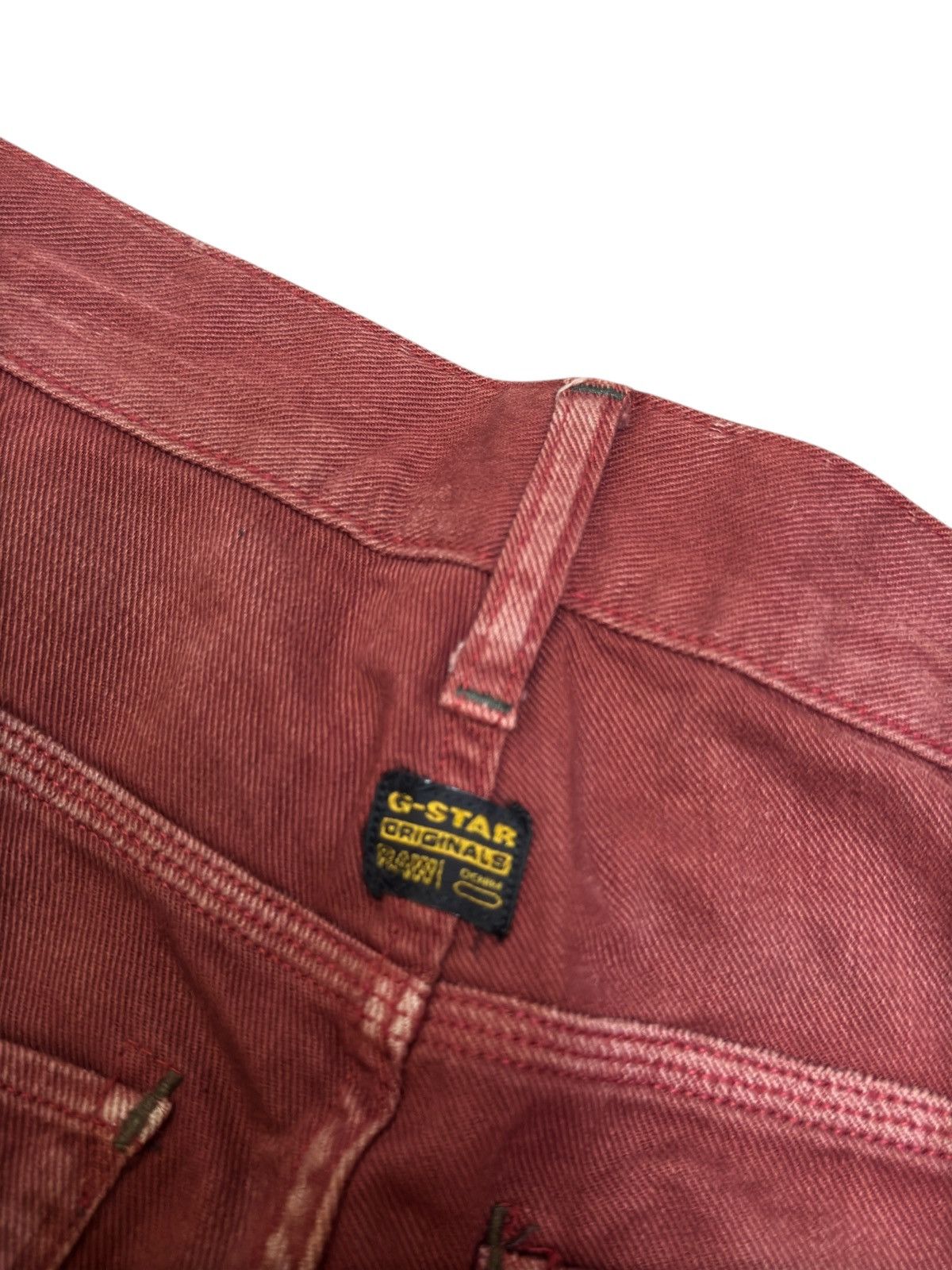 G-Star G-Star RAW Red Denim Straight Retro 2000s Style Clawmark Size US 28 / EU 44 - 12 Thumbnail