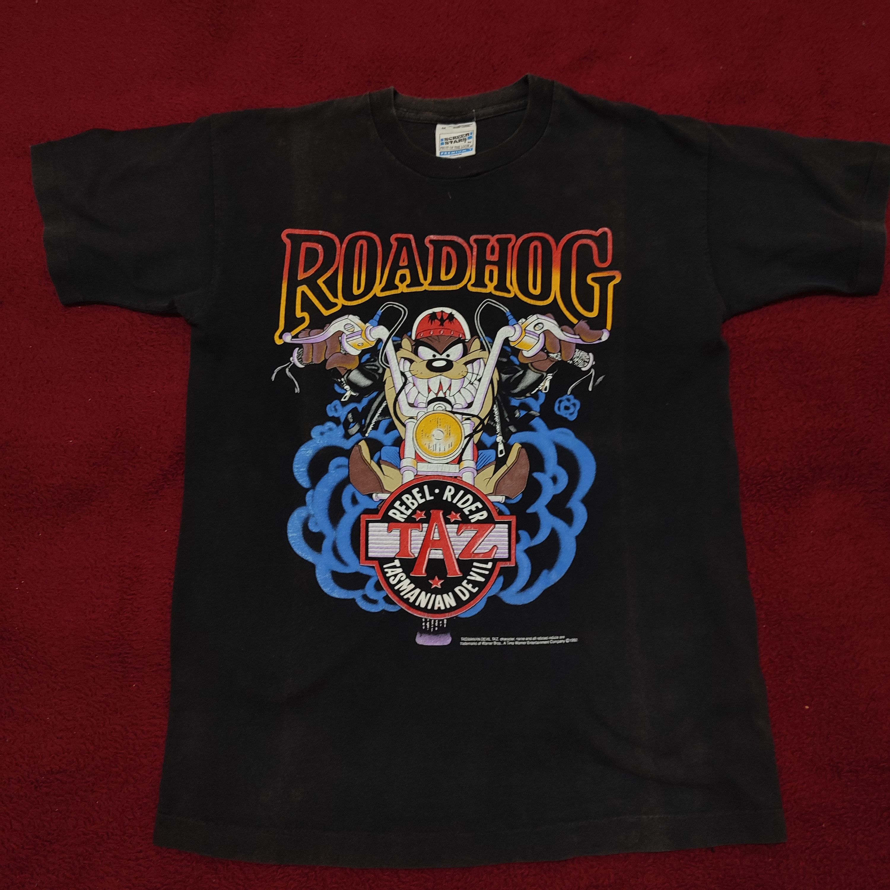 Warner Bros Vtg 90's Looney Tunes ROADHOG Taz Whit Single Stitch 1992 Size US M / EU 48-50 / 2 - 1 Thumbnail