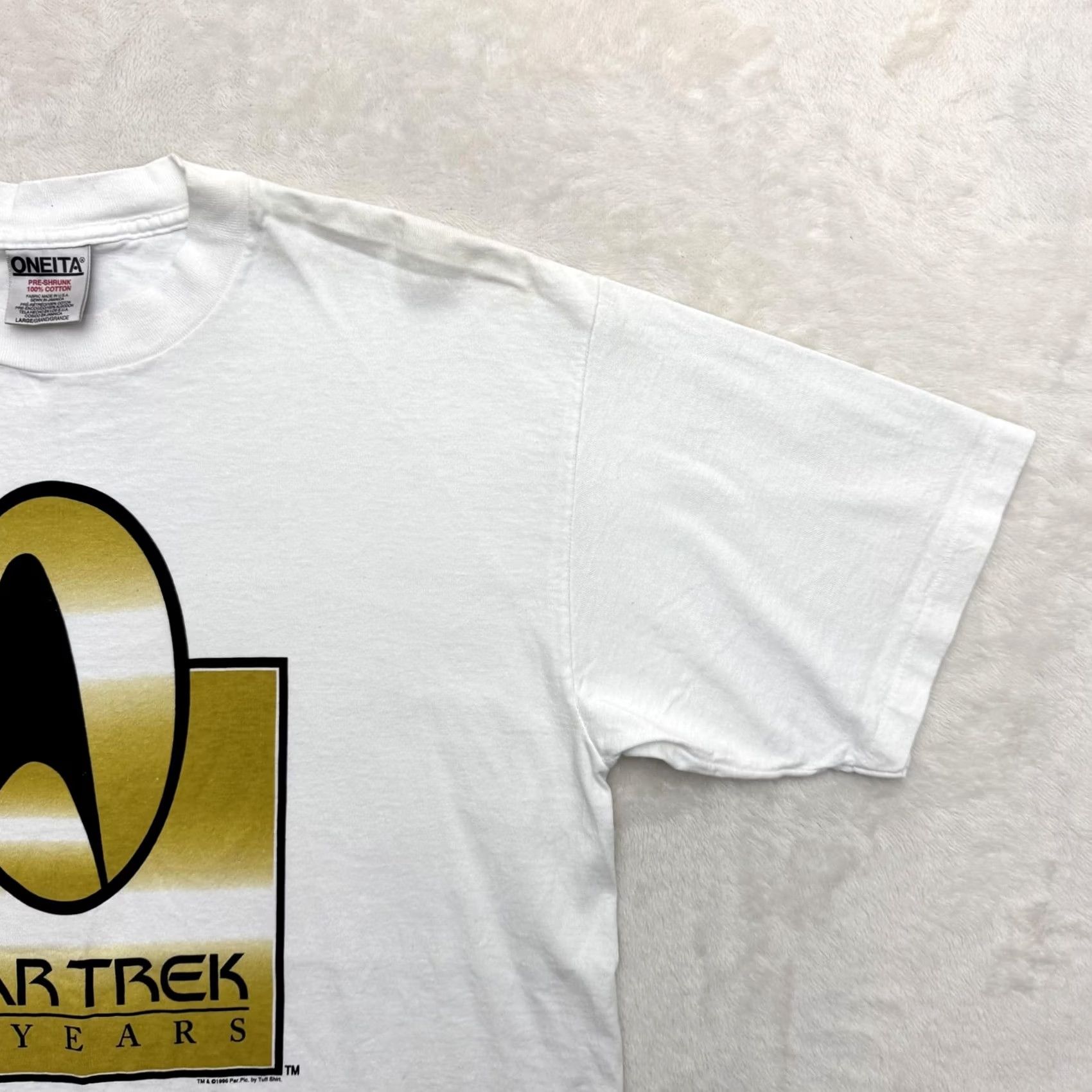 Vintage VINTAGE Oneita Star Trek Shirt Mens Large White 30 Years 1996 Graphic Tee Size US L / EU 52-54 / 3 - 6 Thumbnail