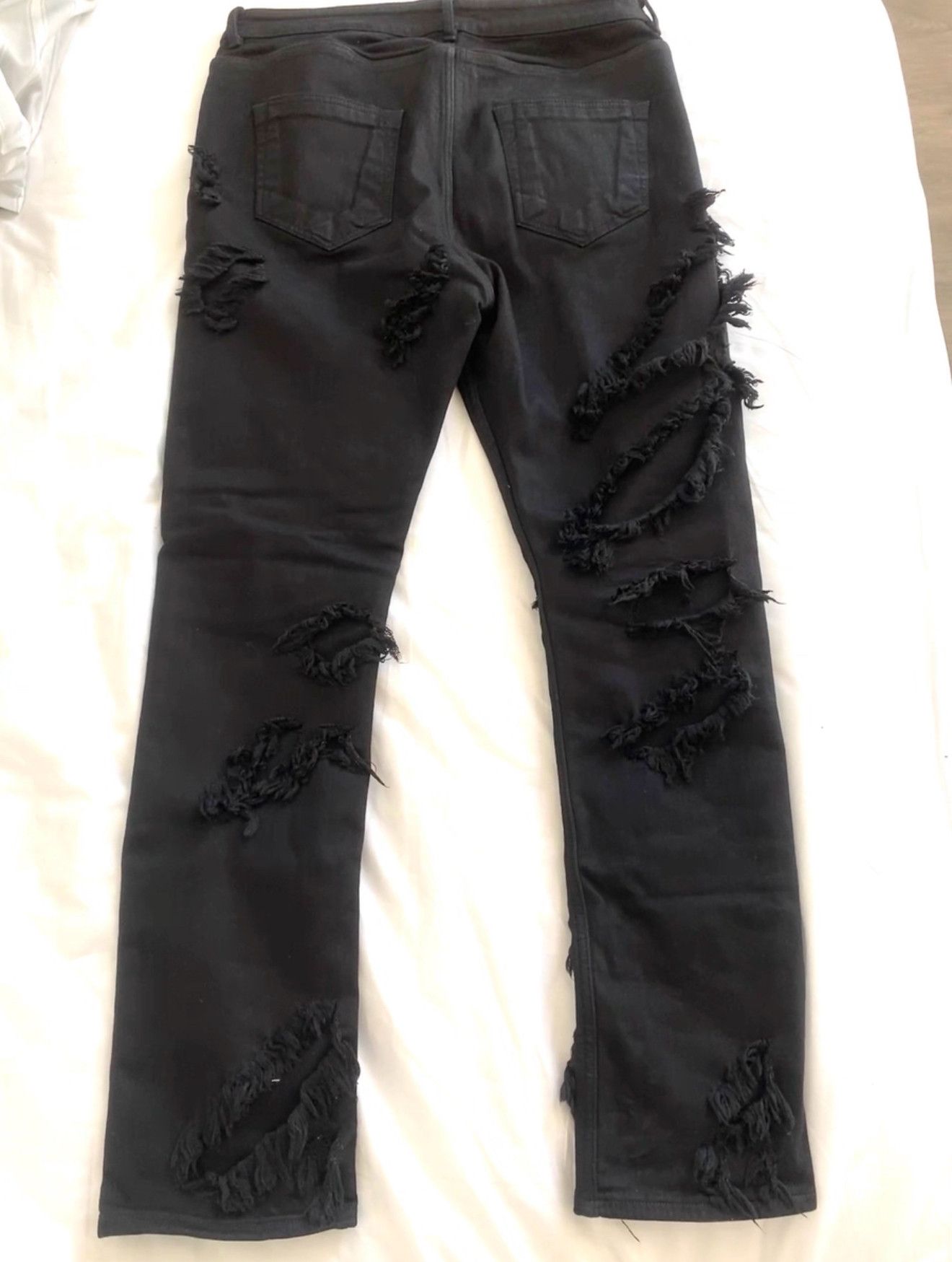 Rick Owens Rick Owens Slashed Detroit Cut Denim Jeans Size US 34 / EU 50 - 2 Thumbnail