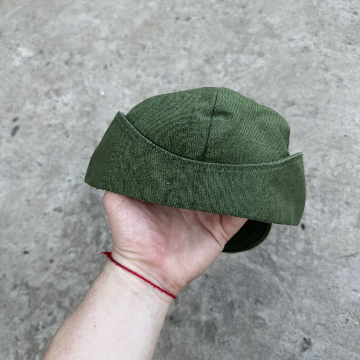 Designer Vintage Swedish Army Ear Flap Ear warmer Military Cap Hat 56 Size ONE SIZE - 4 Thumbnail