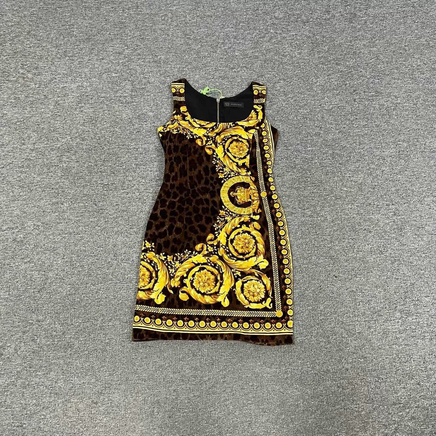 Versace Versace Baroque Leopard Silk Velvet Vest Dress Size S / US 4 / IT 40 - 1 Thumbnail