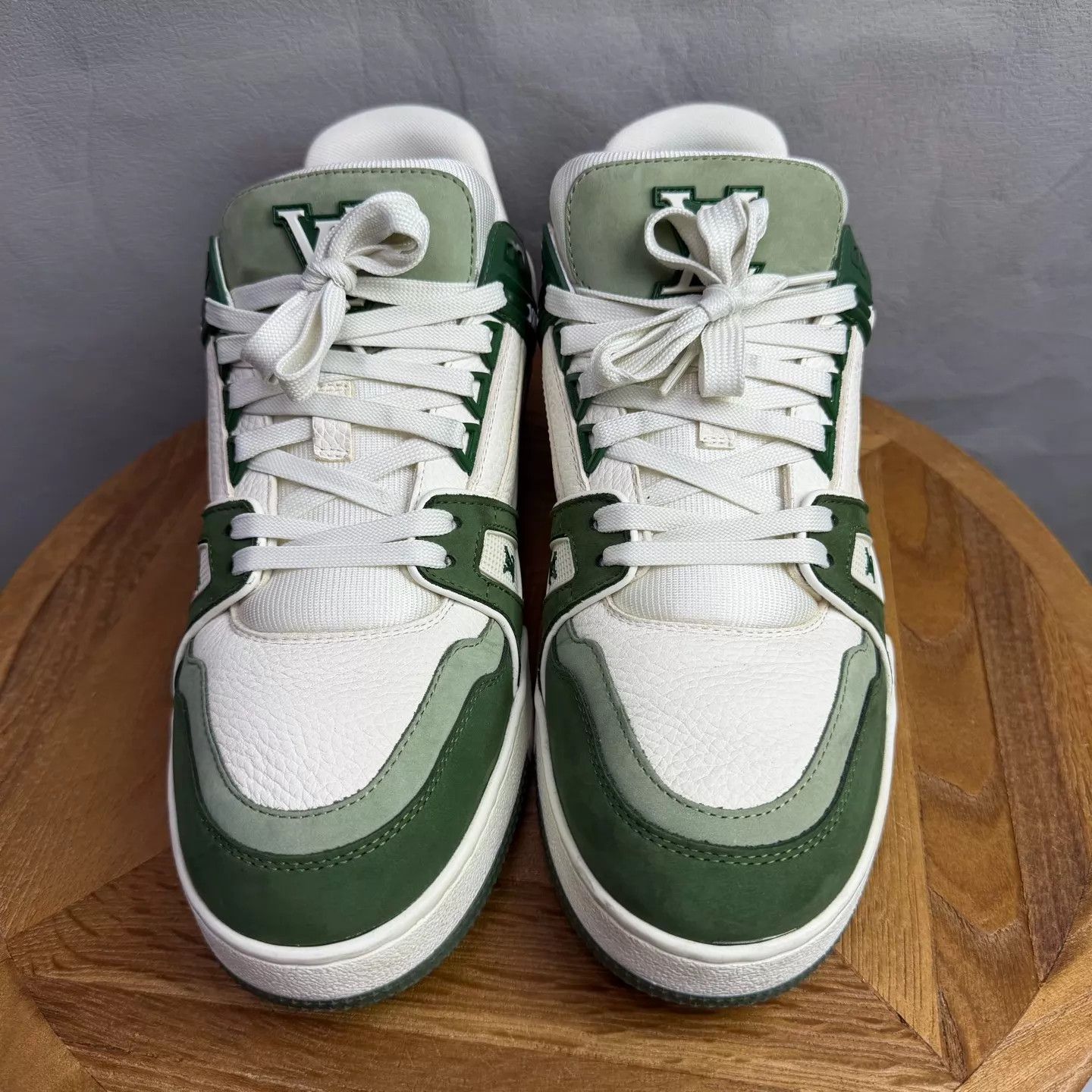 Louis Vuitton LV Trainer Matcha White-Green Suede US8/EU42 99New Box Size US 9 / EU 42 - 2 Thumbnail