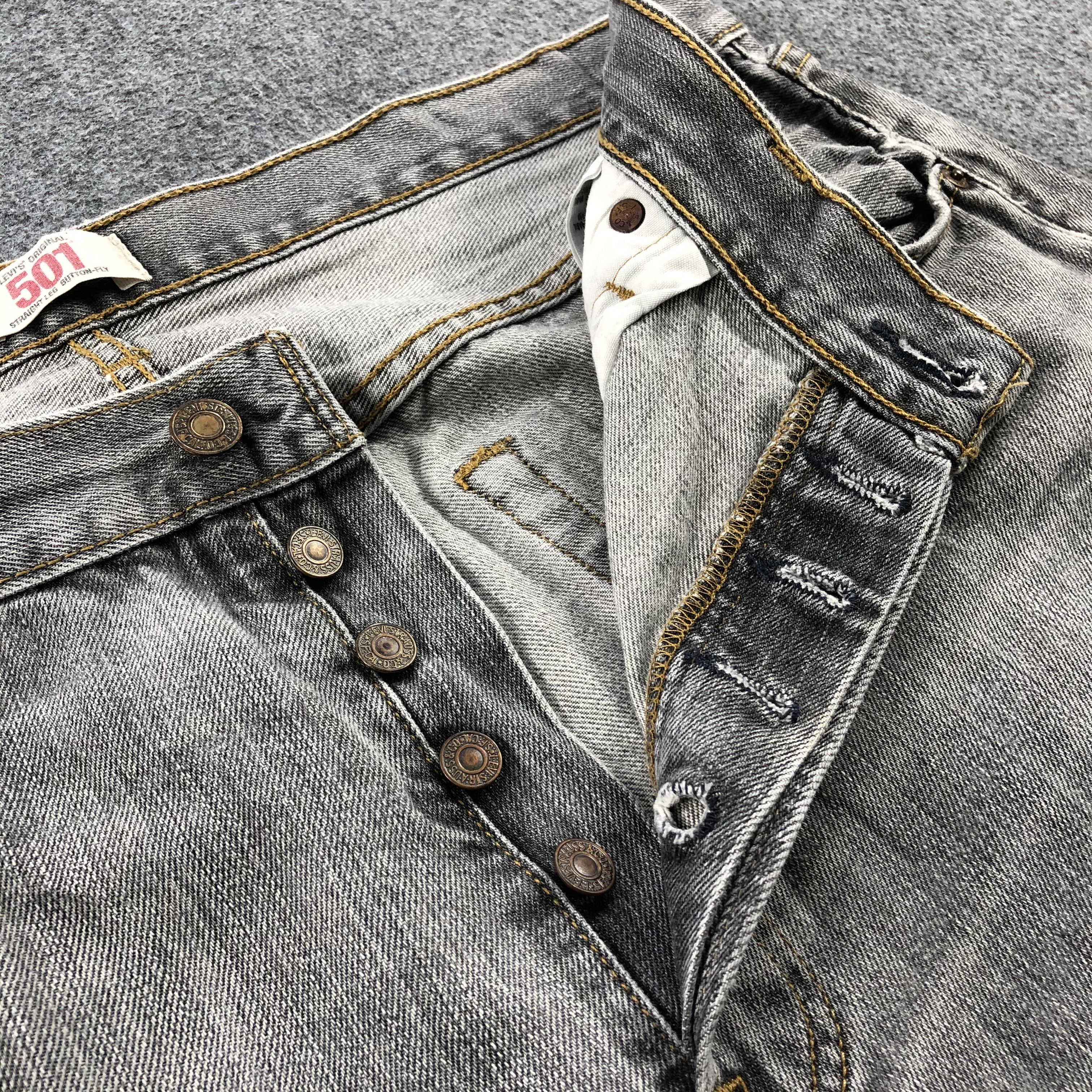 Levi's × Vintage Vintage Y2k Faded Black Levis 501 Jeans-JM1650 Size US 36 / EU 52 - 9 Thumbnail