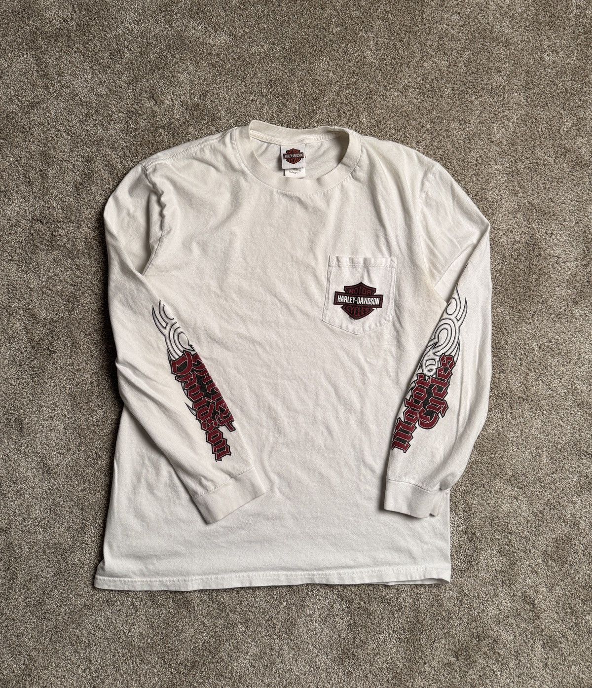 Harley Davidson WHITE HARLEY DAVIDSON “PRIVATEERS” LONG SLEEVE Size US L / EU 52-54 / 3 - 3 Thumbnail