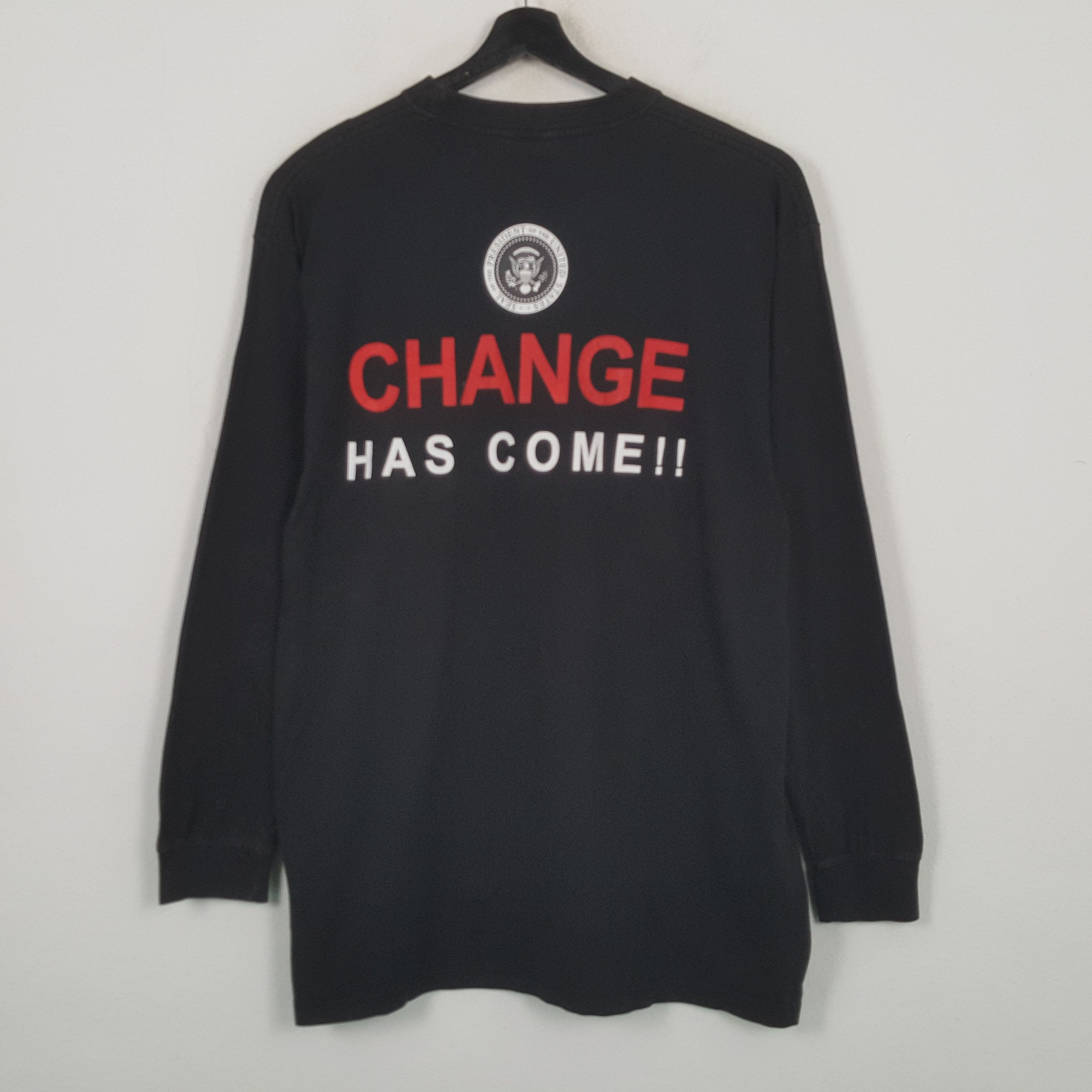 Vintage Familys Barack Obama Long Sleeve Tshirt RR5 Size US XL / EU 56 / 4 - 3 Thumbnail