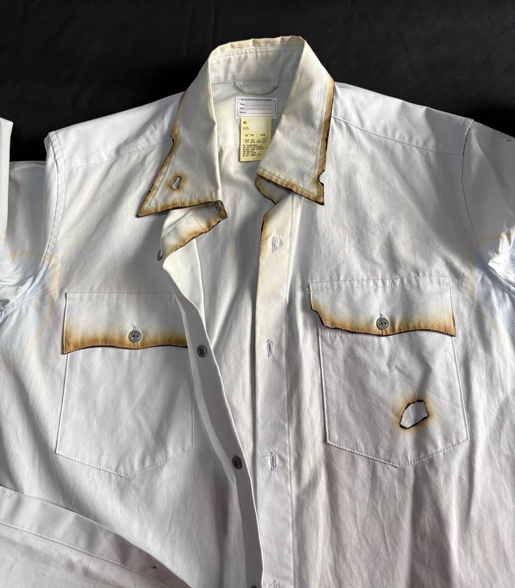 Maison MIHARA YASUHIRO MIHARA YASUHIRO Smoke Burn Vintage Shirt M Size US M / EU 48-50 / 2 - 7 Thumbnail