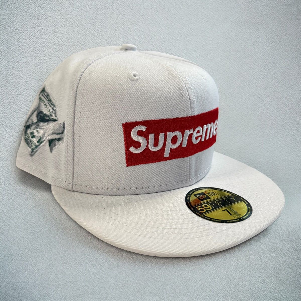 New Era × Supreme Supreme Money Box Logo New Era Fitted Hat | Grailed