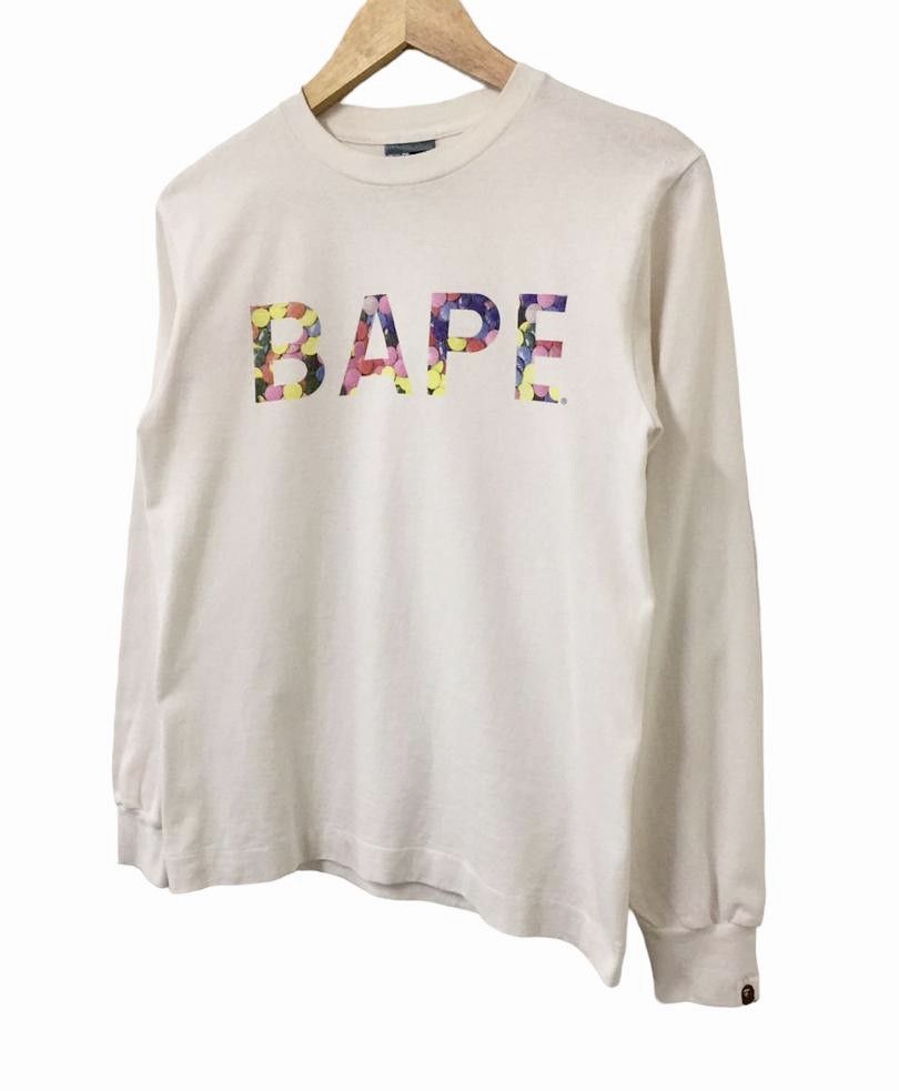 Bape A BATHING APE BAPE VINTAGE CANDY FONT LONGSLEEVE TSHIRT Size US S / EU 44-46 / 1 - 4 Thumbnail