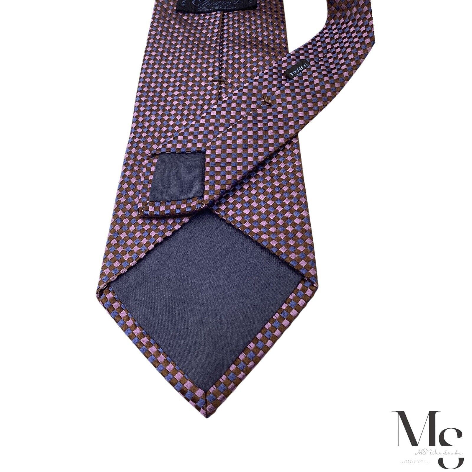 Charvet CHARVET PLACE VENDÔME Purple Geometric Silk Tie Made In Fran Size ONE SIZE - 4 Thumbnail