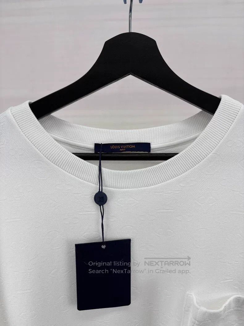Louis Vuitton Louis Vuitton White Pocket Dark Print Full Print Short Sle Size US L / EU 52-54 / 3 - 3 Thumbnail