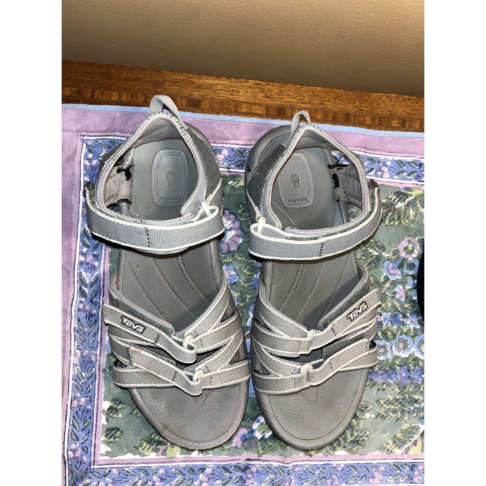 Teva VINTAGE Teva Women's Sandals Gladiator Active Hiking Casual Travel Flat Size 7 Gray Size US 7 / IT 37 - 2 Thumbnail