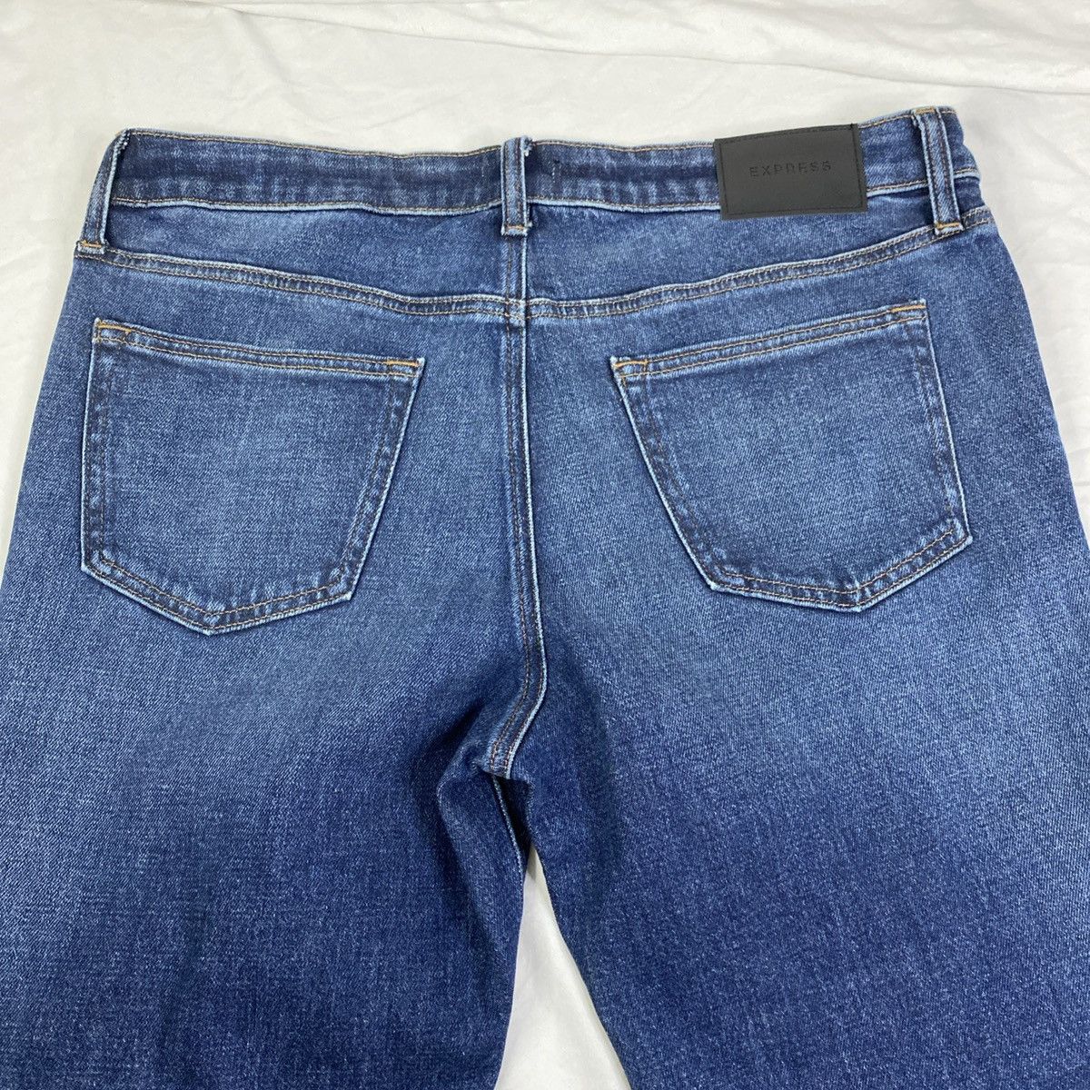 Express Express Slim Straight Men's Jeans Dark Wash 33x32 NWT Size US 33 - 5 Thumbnail