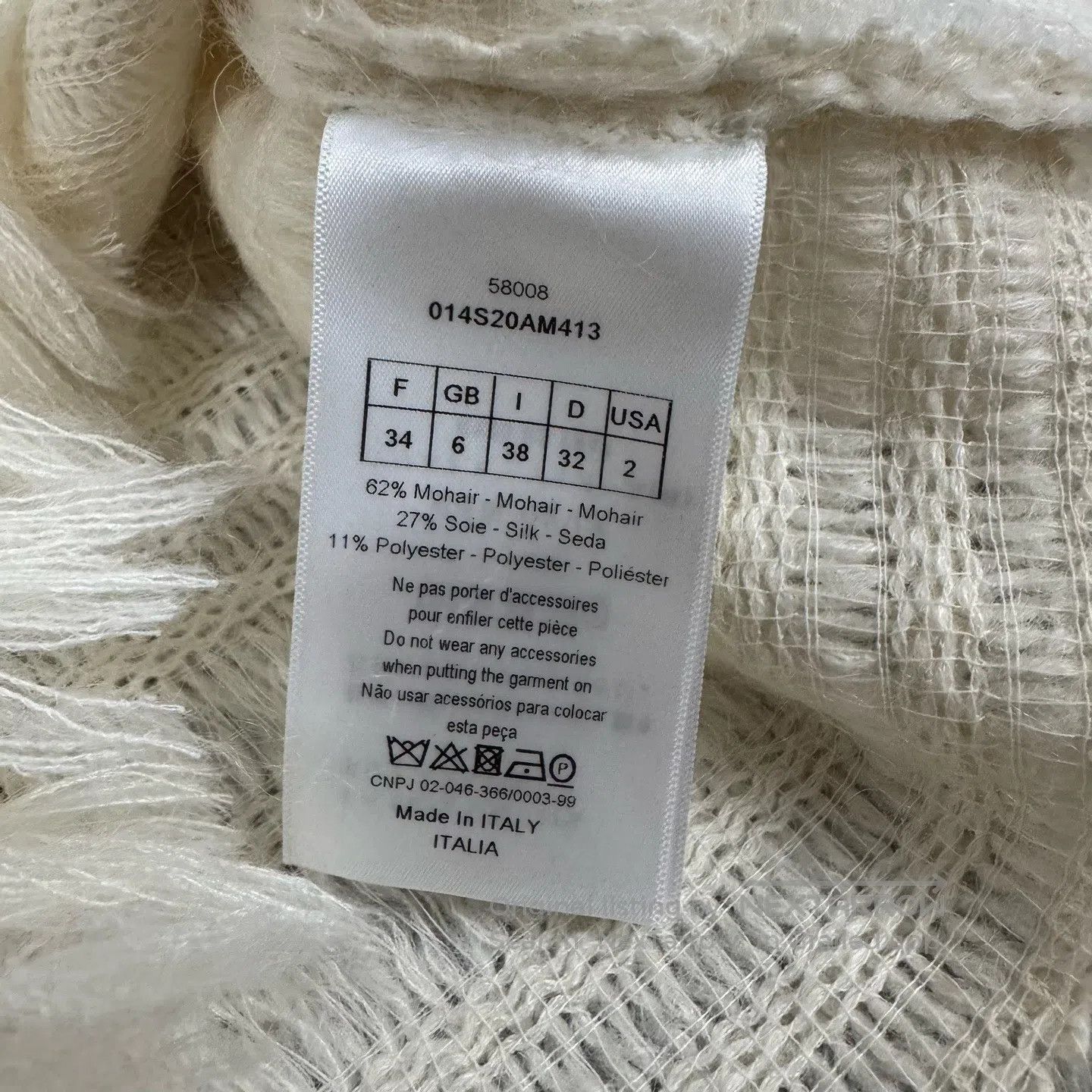 Dior Dior Cuffed sleeves, short knit| Size S / US 4 / IT 40 - 7 Thumbnail