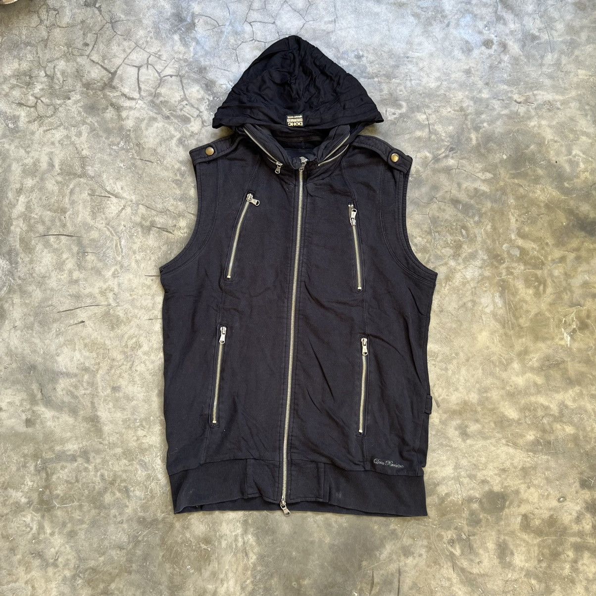 14th Addiction 2000s DOHC Vkei Style Zip Pocket Hooded Vest Size US L / EU 52-54 / 3 - 2 Thumbnail