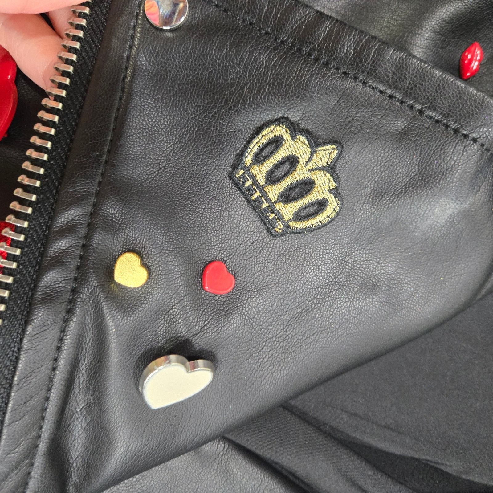 Express Black Faux Leather Moto Jacket Y2K Rocker Size Medium Size M / US 6-8 / IT 42-44 - 12 Thumbnail
