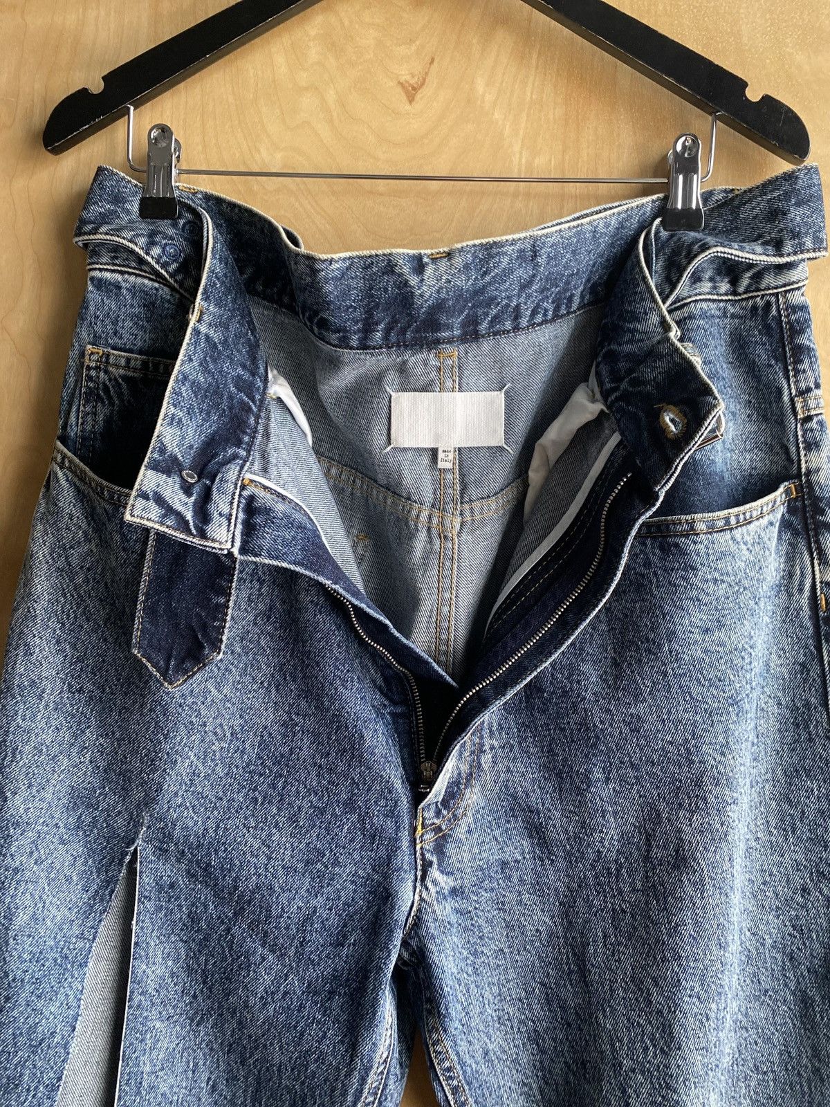 Maison Margiela Galliano for Maison Margiela Slit Belted Denim Jeans Co-ed Size US 34 / EU 50 - 4 Thumbnail