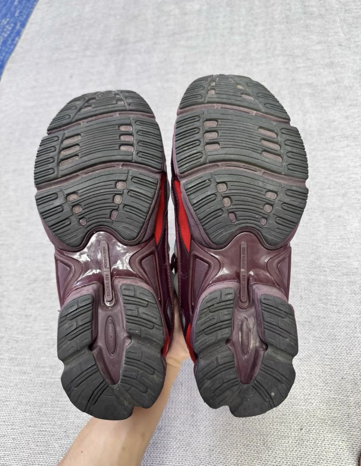 Adidas Adidas Raf Simons Ozweego Burgundy colorway K37 Size US 9.5 / EU 42-43 - 3 Thumbnail