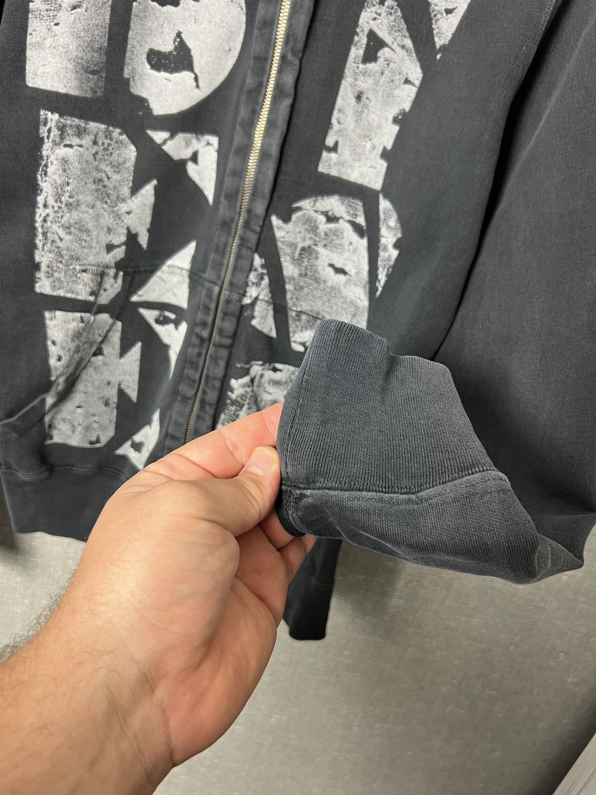 Diesel Rare Vintage Diesel Garment Died Big Logo Zip Up Hoodie Size US M / EU 48-50 / 2 - 11 Thumbnail