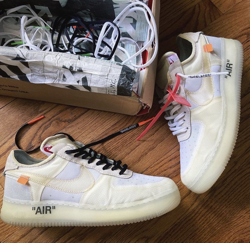 image of Nike Off-White Air Force 1 (The 10) Shoes, Men's (Size 12)