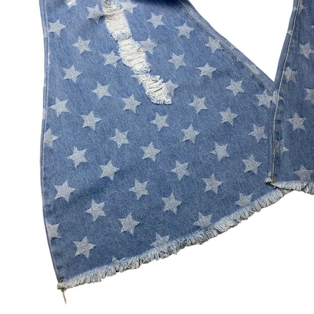 Shein 2000's Shein Super Flare Starlium Distressed Jeans Size US 40 / EU 56 - 7 Thumbnail