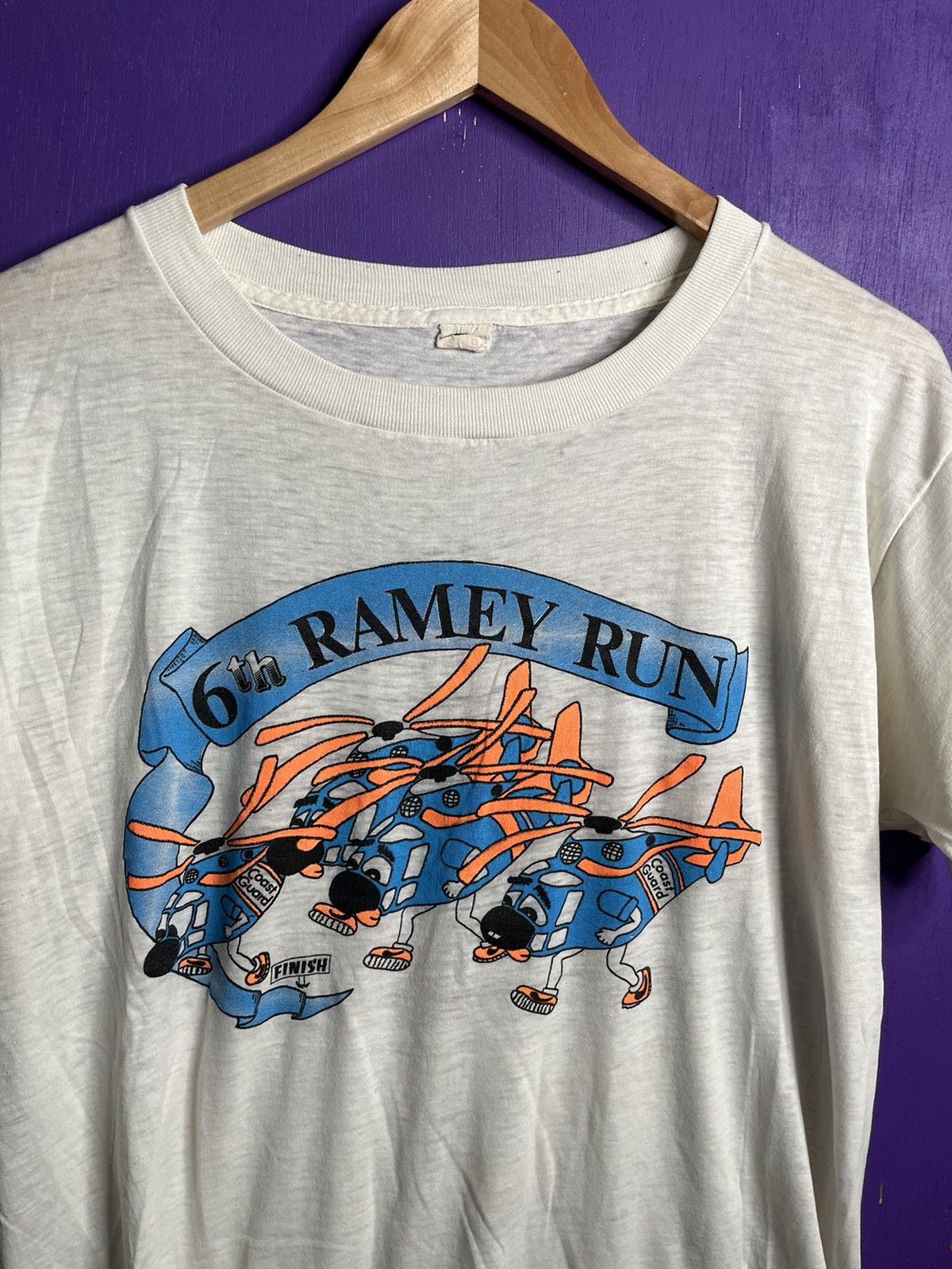 Vintage Vintage 1986 6th Ramey Run planes t-shirt Size US M / EU 48-50 / 2 - 3 Thumbnail