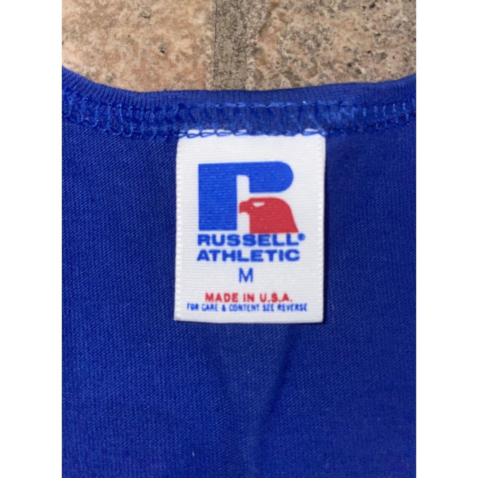Russell Athletic VINTAGE Russel Athletic Muscle Shirt Men M Blue Sleeveless Shirt Size US M / EU 48-50 / 2 - 2 Thumbnail