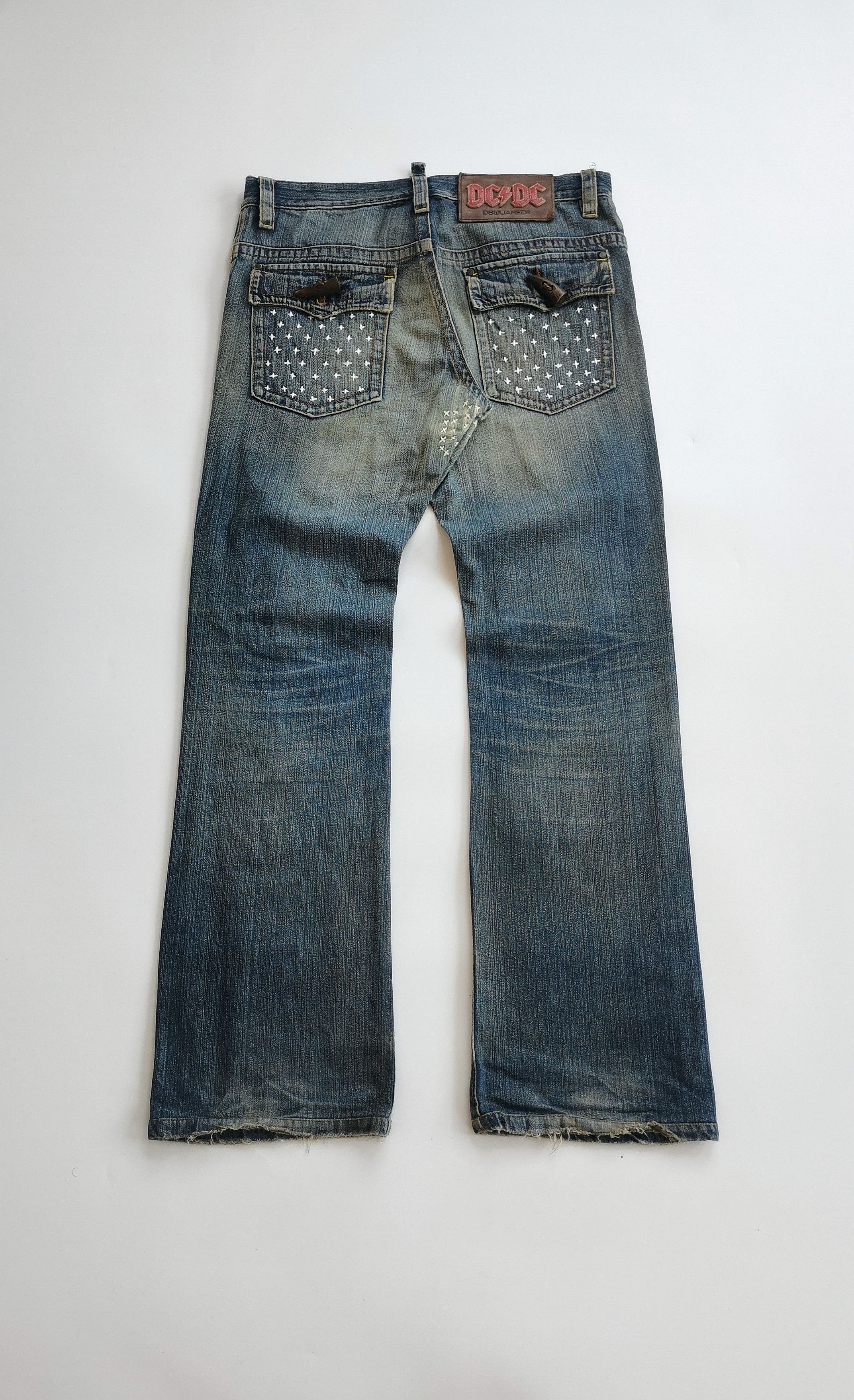 Dsquared2 Flare Mudwash Jeans Dsquared2 Patchwork Sashiko Size US 34 / EU 50 - 4 Thumbnail