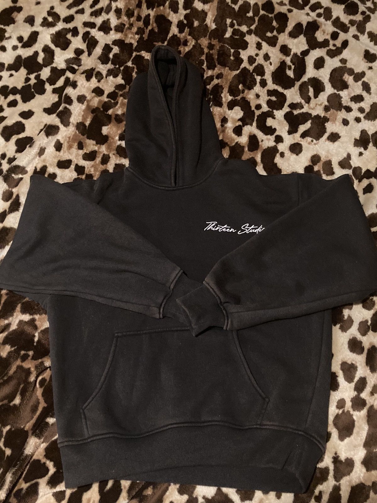 image of Condone X Thirteen Studios Hoodie in Black, Men's (Size XL)