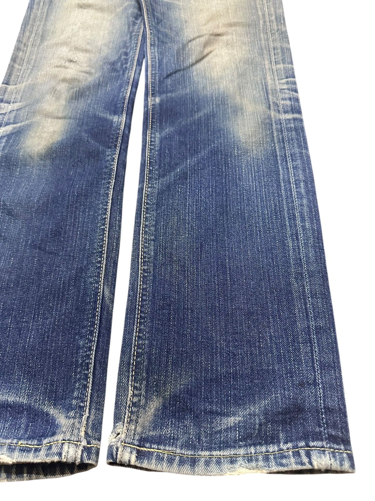 Japanese Brand Lee 101 Vintage Distressed Loose Jeans Striked and Faded Size US 30 / EU 46 - 8 Thumbnail