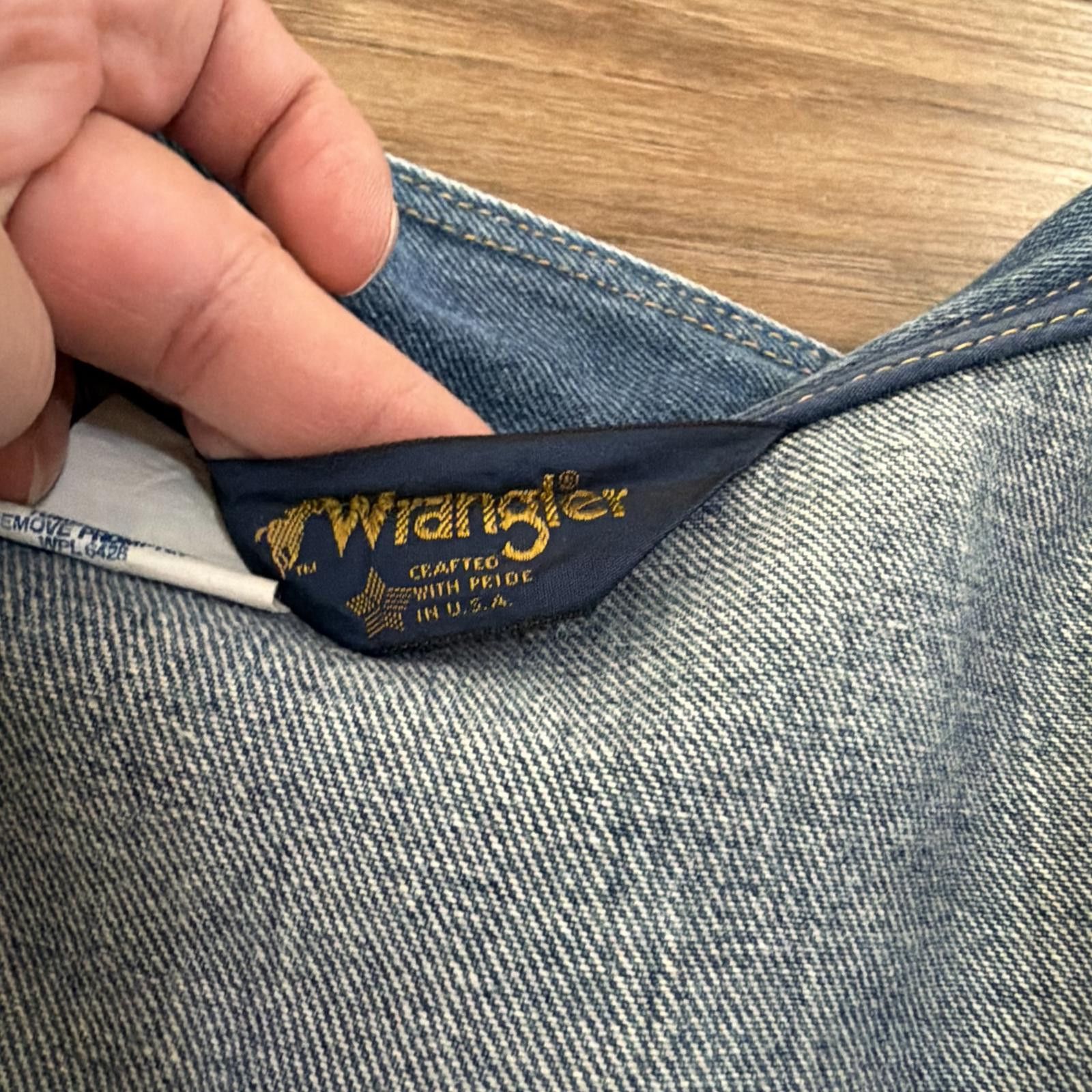 Wrangler Vintage 80s Wrangler Denim Vest Western Cowboy Size L Size US L / EU 52-54 / 3 - 3 Thumbnail