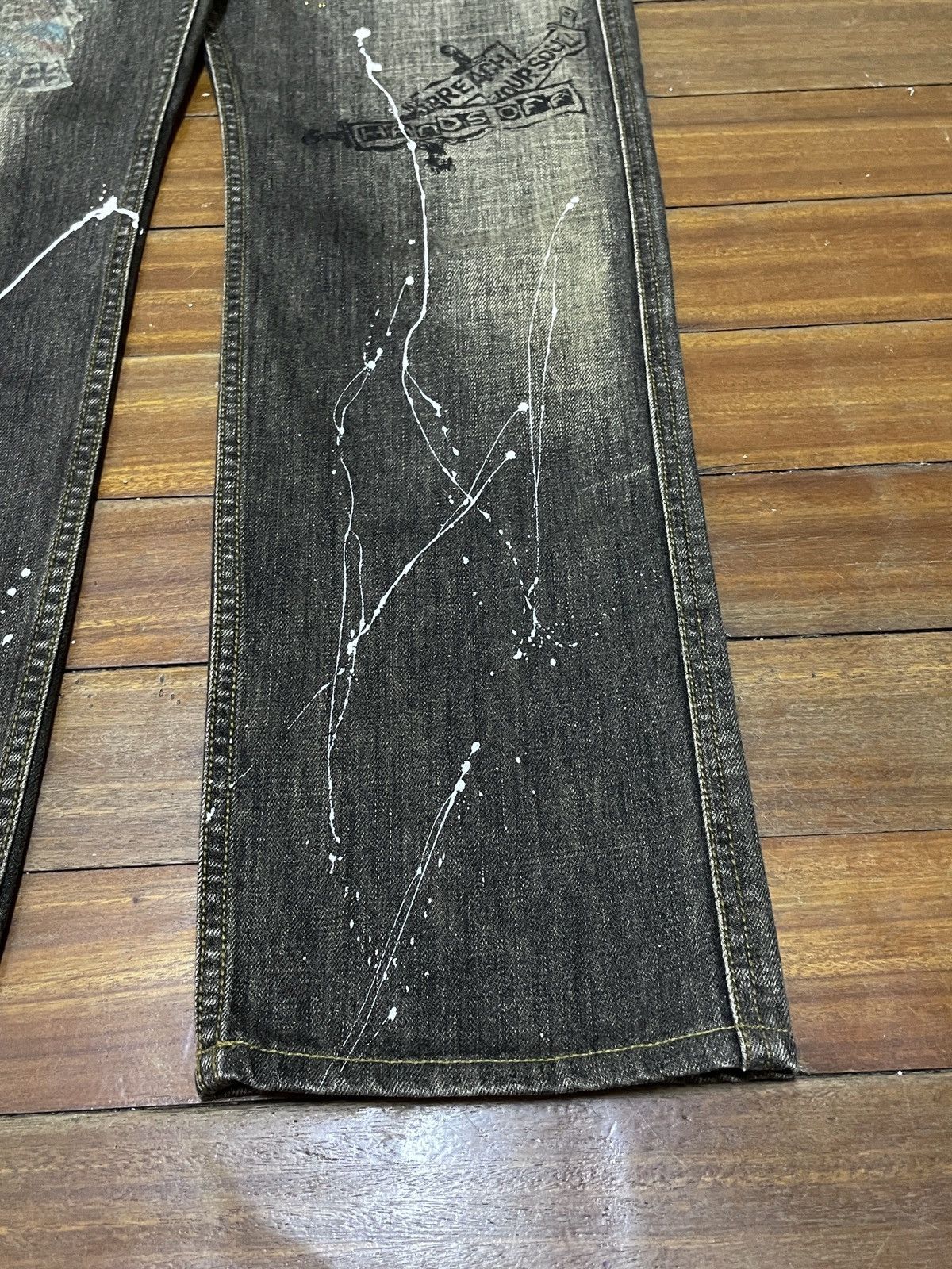 If Six Was Nine × Japanese Brand × Vintage Rare Design Vintage Rattle Trap Distressed Art Jeans 1990s Size US 33 - 6 Thumbnail