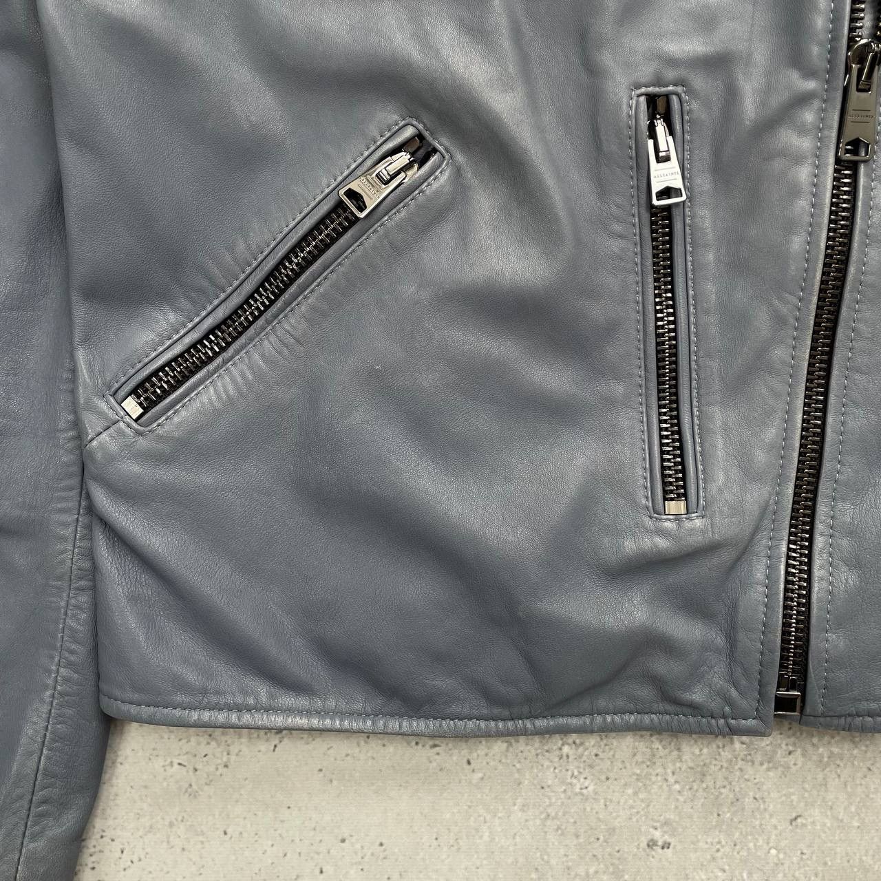 Allsaints Allsaints Fern Biker Leather Jacket Women’s Blue Size EU 38 Size M / US 6-8 / IT 42-44 - 8 Thumbnail