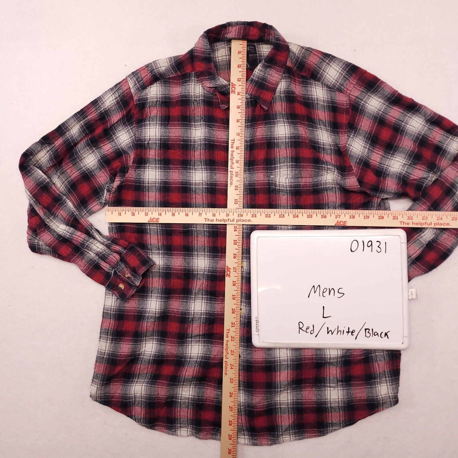 Cherokee Cherokee Tartan Flannel Shirt Mens Size Large L Red Gray Size US L / EU 52-54 / 3 - 7 Thumbnail