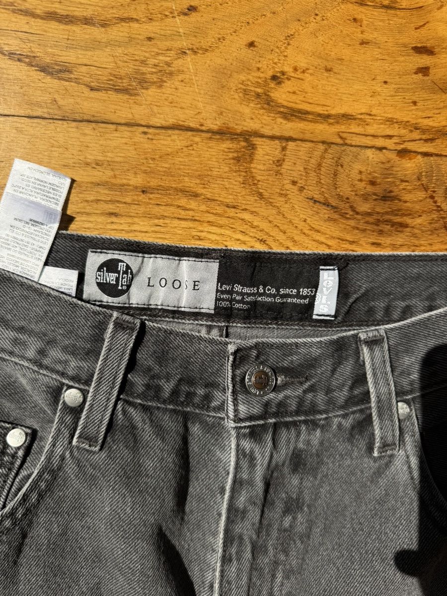 Levi's washed black levis silver tab loose fit jeans Size US 32 / EU 48 - 4 Thumbnail