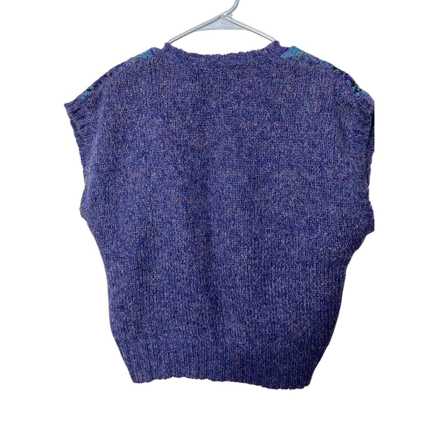Other Vintage Boundary Waters Sweater Vest Cardigan Purple/blue Plaid Wool Blend M Size M / US 6-8 / IT 42-44 - 5 Thumbnail