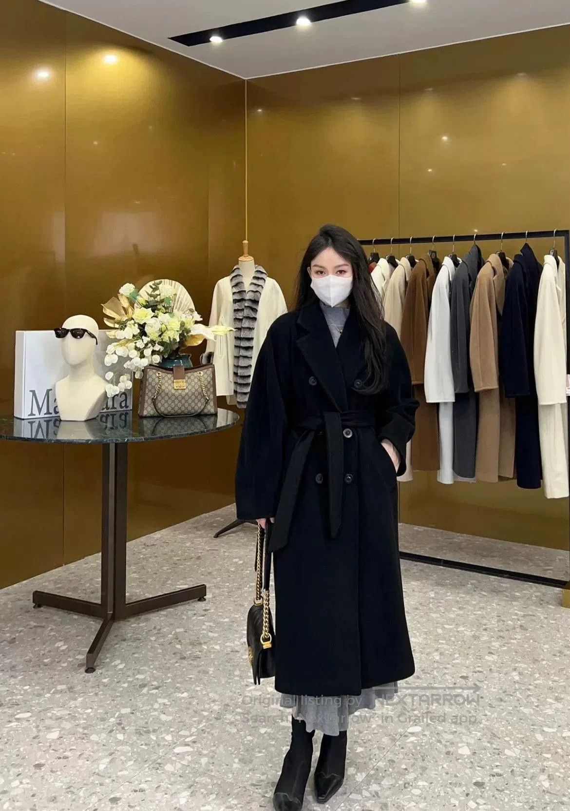 Other Maxmara 101801 Black Cashmere Coat. Size US XS / EU 42 / 0 - 9 Thumbnail